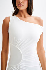 Irving Off Shoulder Slinky Mini Dress - Ivory